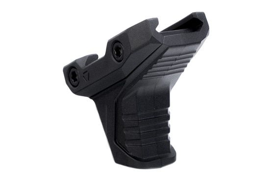 Strike Industries Mini HandStop has a rearward angled grip